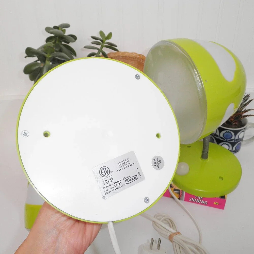 Vintage IKEA 2000s Skojig Lime Green Pair of Cloud Mushroom Lamps Mountable Y2K - Picture 2 of 9